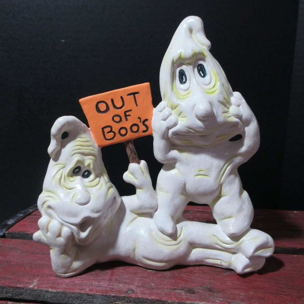 Vintage Scioto TL578 Halloween Double Ghosts Out of Boo's Ceramic Figurine